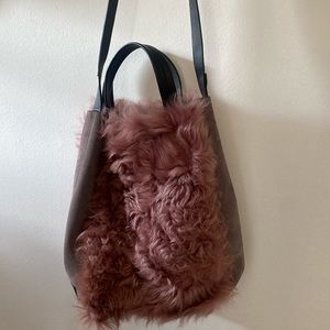 RAG & BONE Shearling/leather Tote. NWT